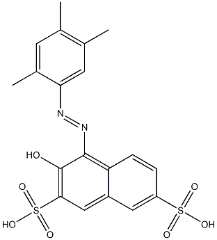 3-Hydroxy-4-[(2,4,5-trimethylphenyl)azo]-2,7-naphthalenedisulfonic acid Structure