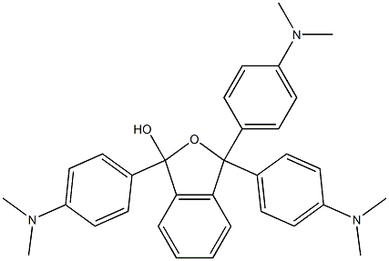 1,3-Dihydro-1,3,3-tris(p-dimethylaminophenyl)isobenzofuran-1-ol 구조식 이미지