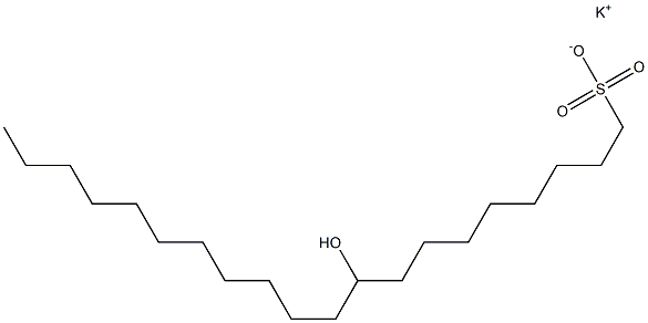 9-Hydroxyicosane-1-sulfonic acid potassium salt 구조식 이미지