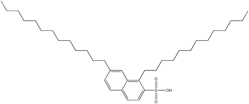 1,7-Ditridecyl-2-naphthalenesulfonic acid Structure