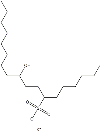 10-Hydroxyoctadecane-7-sulfonic acid potassium salt 구조식 이미지