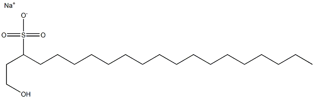 1-Hydroxyicosane-3-sulfonic acid sodium salt Structure