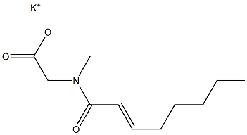 N-Methyl-N-(2-octenoyl)aminoacetic acid potassium salt 구조식 이미지