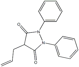 4-Allyl-1,2-diphenyl-3,5-pyrazolidinedione 구조식 이미지