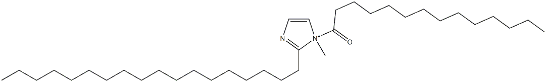 1-Methyl-2-octadecyl-1-tetradecanoyl-1H-imidazol-1-ium 구조식 이미지