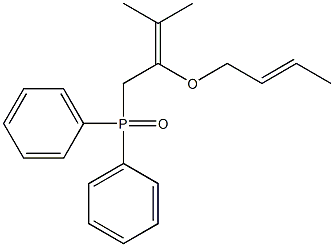 Diphenyl[3-methyl-2-[(E)-2-butenyloxy]-2-butenyl]phosphine oxide Structure