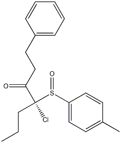 (4R)-4-Chloro-4-(p-tolylsulfinyl)-1-phenyl-3-heptanone Structure