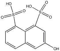 3-Hydroxy-1,8-naphthalenedisulfonic acid 구조식 이미지