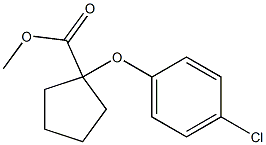 1-(p-Chlorophenoxy)-1-cyclopentanecarboxylic acid methyl ester Structure