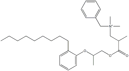 N,N-Dimethyl-N-benzyl-N-[2-[[2-(2-nonylphenyloxy)propyl]oxycarbonyl]propyl]aminium 구조식 이미지