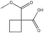 1-(Methoxycarbonyl)-1-cyclobutanecarboxylic acid 구조식 이미지