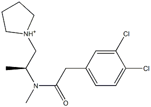 1-[(S)-2-[N-(3,4-Dichlorophenylacetyl)-N-methylamino]propyl]pyrrolidinium 구조식 이미지