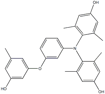 N,N-Bis(4-hydroxy-2,6-dimethylphenyl)-3-(3-hydroxy-5-methylphenoxy)benzenamine 구조식 이미지