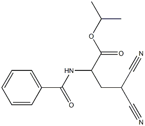 2-(Benzoylamino)-4,4-dicyanobutanoic acid isopropyl ester Structure