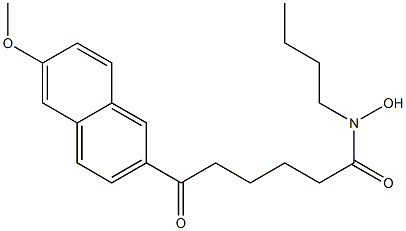 6-Oxo-N-butyl-6-[6-methoxy-2-naphtyl]hexanehydroxamic acid Structure