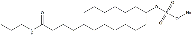 12-(Sodiosulfo)oxy-N-propyloctadecanamide 구조식 이미지