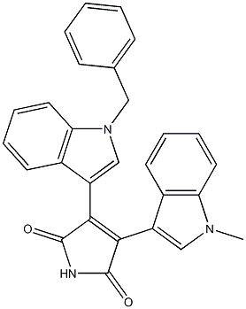 3-(1-Benzyl-1H-indol-3-yl)-4-(1-methyl-1H-indol-3-yl)-1H-pyrrole-2,5-dione 구조식 이미지