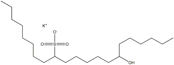 15-Hydroxyhenicosane-9-sulfonic acid potassium salt 구조식 이미지