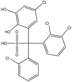 (2-Chlorophenyl)(2,3-dichlorophenyl)(5-chloro-2,3-dihydroxyphenyl)methanesulfonic acid Structure