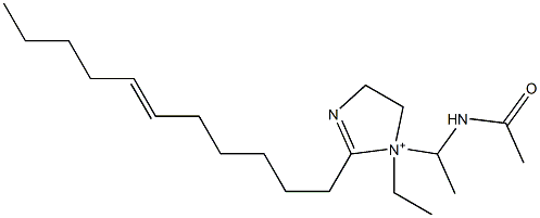 1-[1-(Acetylamino)ethyl]-1-ethyl-2-(6-undecenyl)-2-imidazoline-1-ium 구조식 이미지