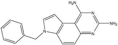 7-(Phenylmethyl)-7H-pyrrolo[3,2-f]quinazoline-1,3-diamine 구조식 이미지