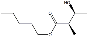 (2R,3S)-2-Methyl-3-hydroxybutyric acid pentyl ester 구조식 이미지