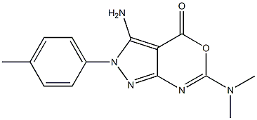 3-Amino-6-(dimethylamino)-2-(4-methylphenyl)pyrazolo[3,4-d][1,3]oxazin-4(2H)-one Structure