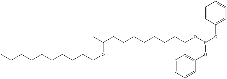 Phosphorous acid 9-(decyloxy)decyldiphenyl ester 구조식 이미지