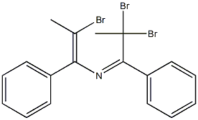 2,2,6-Tribromo-3,5-diphenyl-4-aza-3,5-heptadiene 구조식 이미지