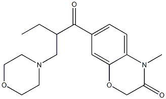 4-Methyl-7-[2-(morpholinomethyl)butyryl]-4H-1,4-benzoxazin-3(2H)-one 구조식 이미지