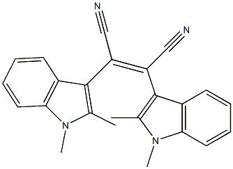 2,3-Bis(1,2-dimethyl-1H-indol-3-yl)maleonitrile 구조식 이미지