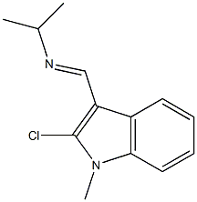 2-Chloro-3-[(isopropylimino)methyl]-1-methyl-1H-indole Structure