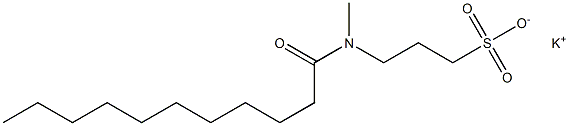 3-(N-Undecanoyl-N-methylamino)-1-propanesulfonic acid potassium salt 구조식 이미지