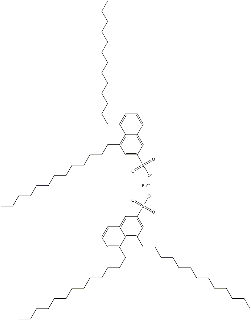 Bis(4,5-ditridecyl-2-naphthalenesulfonic acid)barium salt 구조식 이미지