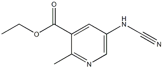 2-Methyl-5-cyanoaminopyridine-3-carboxylic acid ethyl ester 구조식 이미지