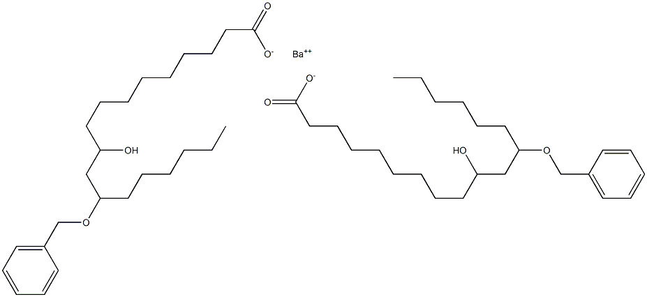 Bis(12-benzyloxy-10-hydroxystearic acid)barium salt Structure