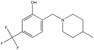 5-(Trifluoromethyl)-2-[(4-methylpiperidin-1-yl)methyl]phenol Structure