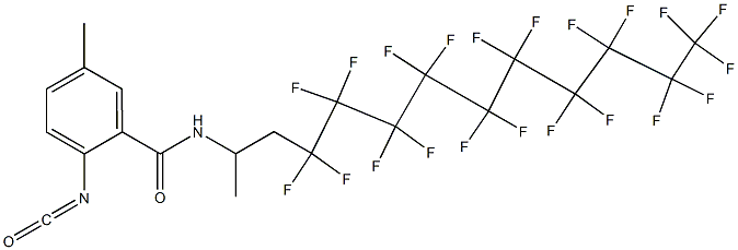 2-Isocyanato-5-methyl-N-[2-(henicosafluorodecyl)-1-methylethyl]benzamide 구조식 이미지