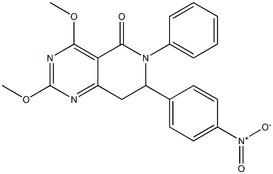 7,8-Dihydro-2,4-dimethoxy-6-phenyl-7-(4-nitrophenyl)pyrido[4,3-d]pyrimidin-5(6H)-one Structure