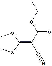 2-(1,3-Dithiolan-2-ylidene)-2-cyanoacetic acid ethyl ester 구조식 이미지