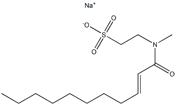 N-(2-Undecenoyl)-N-methyltaurine sodium salt 구조식 이미지