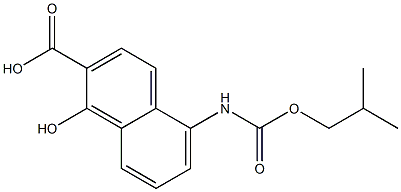 1-Hydroxy-5-(2-methylpropoxycarbonylamino)-2-naphthalenecarboxylic acid Structure