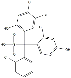 (2-Chlorophenyl)(2-chloro-4-hydroxyphenyl)(3,4-dichloro-6-hydroxyphenyl)methanesulfonic acid Structure