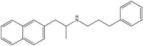 N-[1-Methyl-2-(2-naphthalenyl)ethyl]-3-phenylpropan-1-amine 구조식 이미지