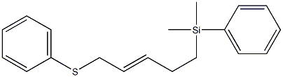 (E)-5-(Dimethylphenylsilyl)-1-(phenylthio)-2-pentene 구조식 이미지