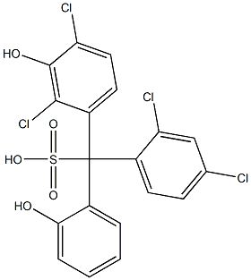 (2,4-Dichlorophenyl)(2,4-dichloro-3-hydroxyphenyl)(2-hydroxyphenyl)methanesulfonic acid 구조식 이미지