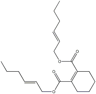 1-Cyclohexene-1,2-dicarboxylic acid bis(2-hexenyl) ester 구조식 이미지