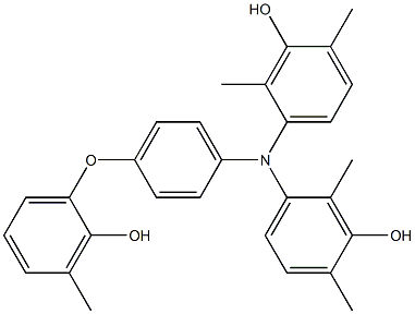 N,N-Bis(3-hydroxy-2,4-dimethylphenyl)-4-(2-hydroxy-3-methylphenoxy)benzenamine 구조식 이미지