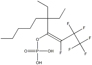 Phosphoric acid diethyl[(Z)-1-hexyl-2,3,3,4,4,4-hexafluoro-1-butenyl] ester 구조식 이미지