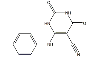 6-(4-Methylanilino)-1,2,3,4-tetrahydro-2,4-dioxopyrimidine-5-carbonitrile 구조식 이미지